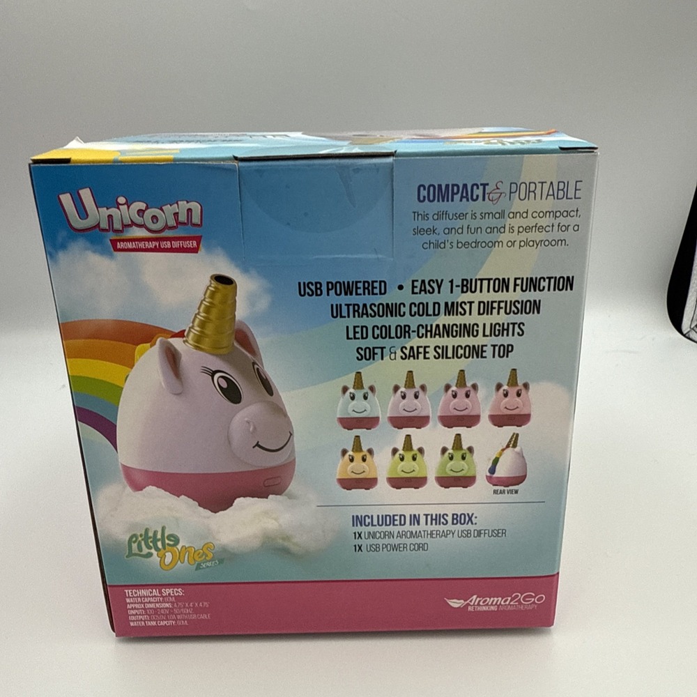 Aroma 2 Go Little ones all silicone unicorn aromatherapy diffuser. - Picture 2 of 4